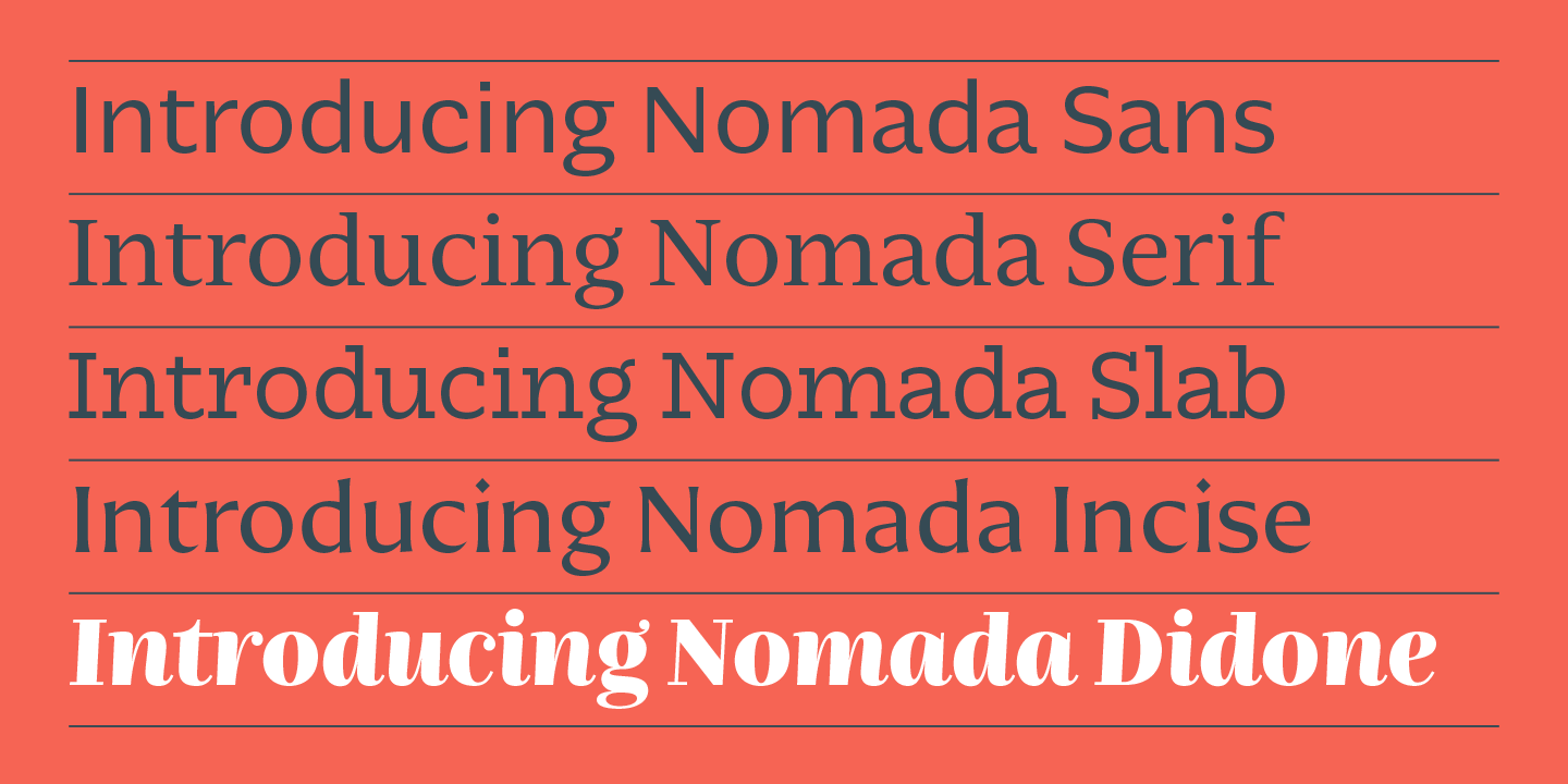 Nomada Didone Medium Font preview